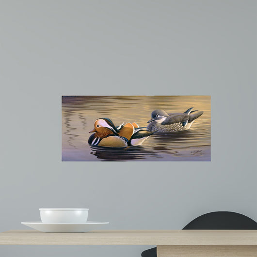Mandarin Ducks Wall Mural