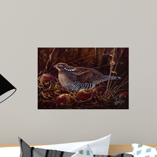 Autumn Apples and Grouse Wall Decal