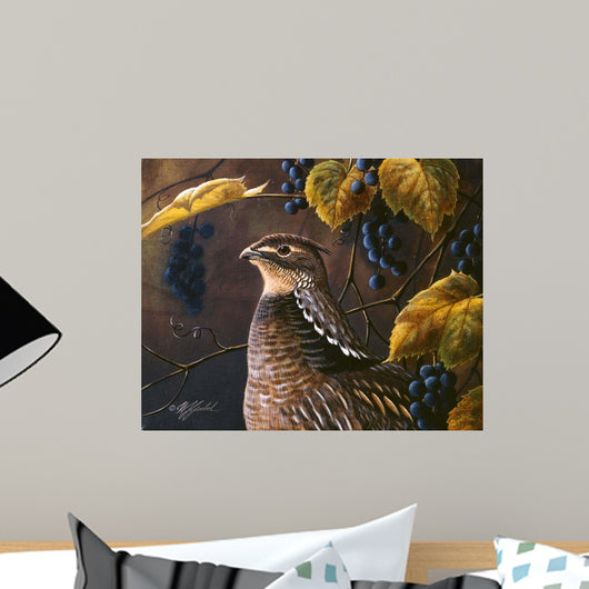Grouse Grapes Wall Decal