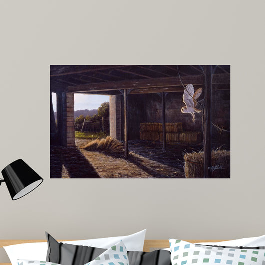Silent Wings Barn Owl Wall Decal