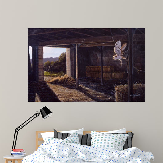 Silent Wings Barn Owl Wall Decal