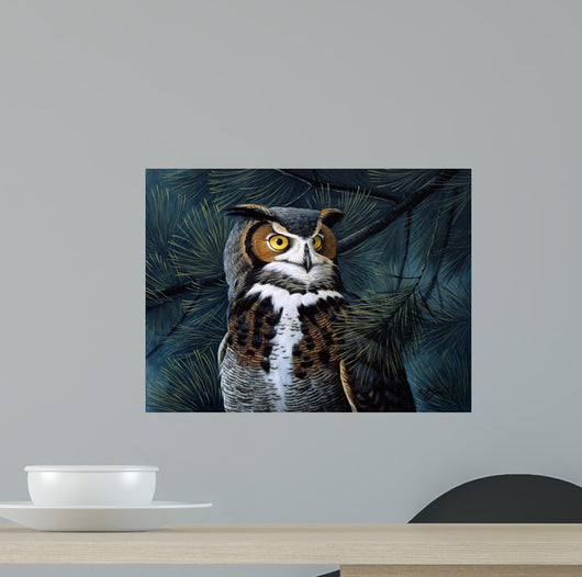 Portrait Pines Great Horned Wall Decal