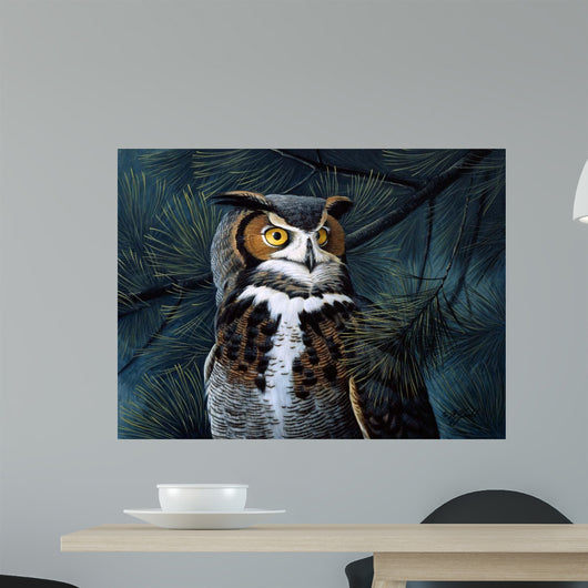 Portrait Pines Great Horned Wall Decal
