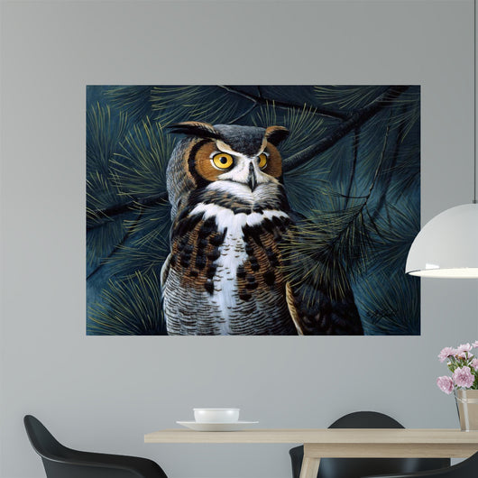 Portrait Pines Great Horned Wall Decal