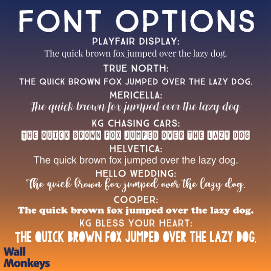 Custom Vinyl Lettering Wall Decal