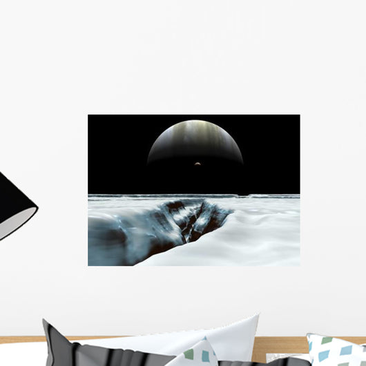 Crescent Jupiter and Volcanic Wall Decal