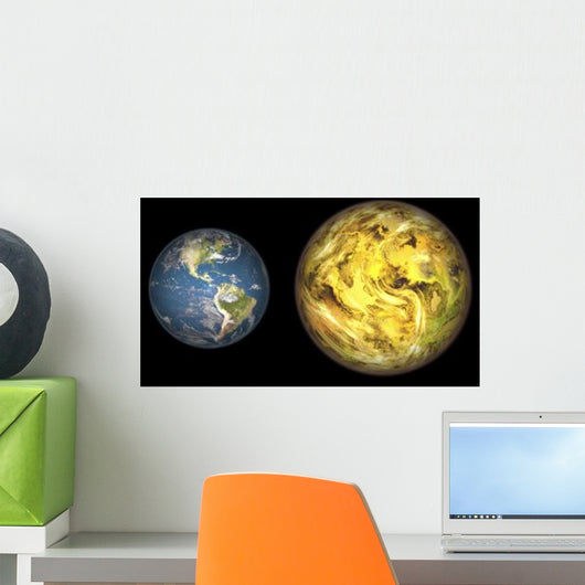 Illustration Comparing Size Extrasolar Wall Decal