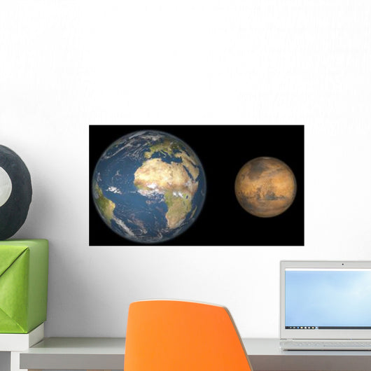 Artist's Concept Comparing Size Wall Decal Design 1