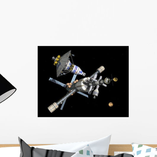 Manned Mars Lander Return Wall Decal