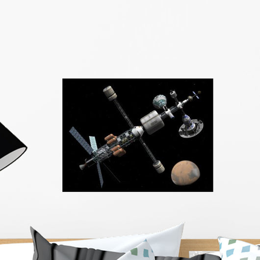 Manned Mars Cycler Space Wall Decal