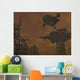 Illustration Spacecraft and Astronauts Wall Decal