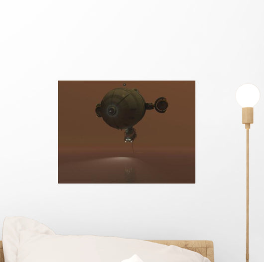 Illustration Blimp Towing Sensor Wall Decal