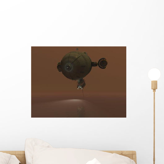 Illustration Blimp Towing Sensor Wall Decal