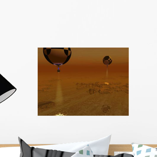 Pair Balloon-borne Probes Leisurely Wall Decal