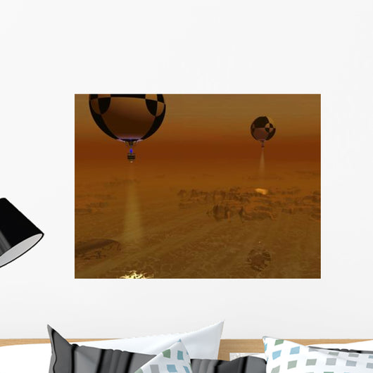 Pair Balloon-borne Probes Leisurely Wall Decal