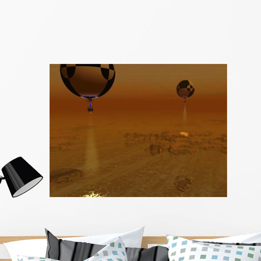 Pair Balloon-borne Probes Leisurely Wall Decal