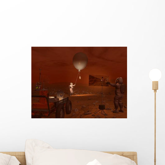 Astronauts Release Weather Balloon Wall Decal