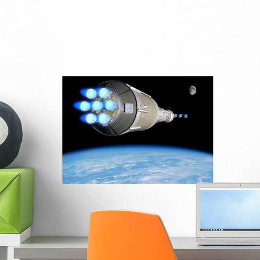 Phobos Mission Rocket Ignites Wall Decal