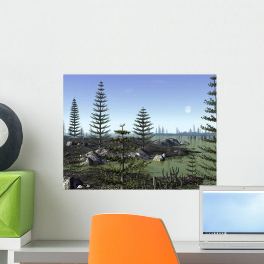 Calamites and Drepanophycus Populate Wall Decal Design 2