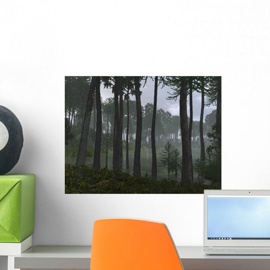 Forest Cordaites and Araucaria Wall Decal Design 2