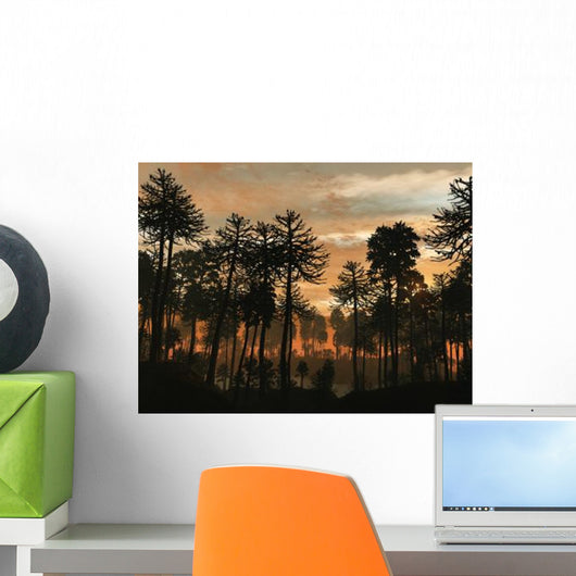 Forest Cordaites and Araucaria Wall Decal Design 1
