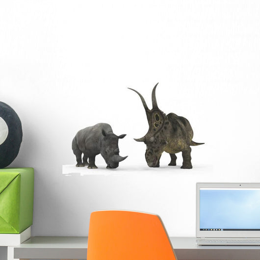 Adult Diabloceratops Compared to Wall Decal