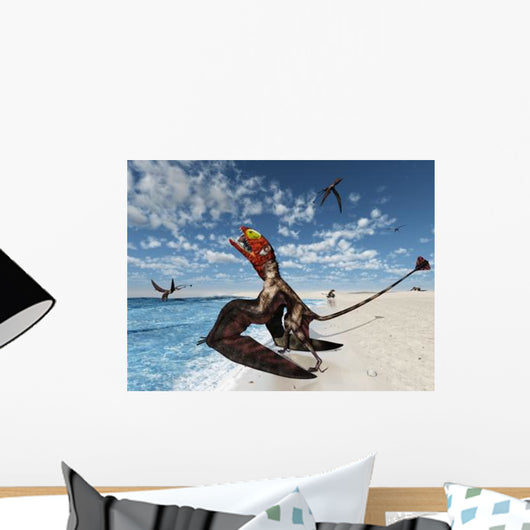 Winged Dimorphodon Pluck Fish Wall Decal