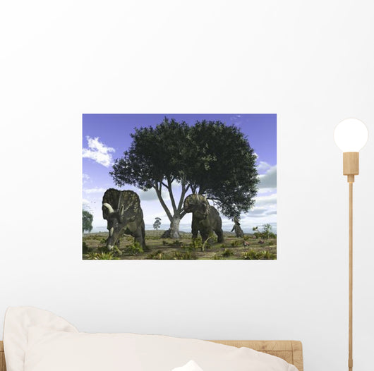Nedoceratops Graze beneath Giant Wall Decal