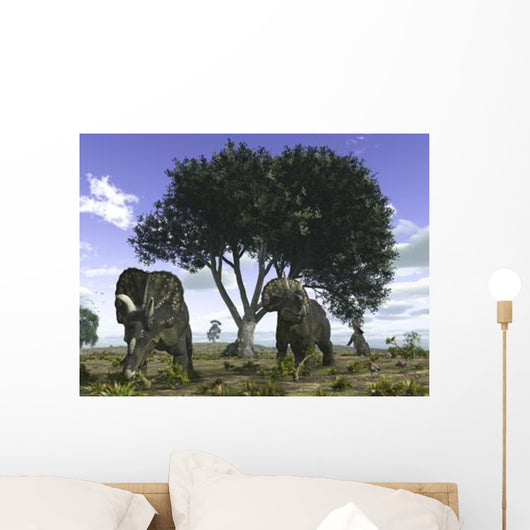 Nedoceratops Graze beneath Giant Wall Decal