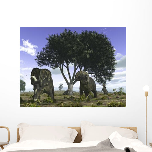 Nedoceratops Graze beneath Giant Wall Decal