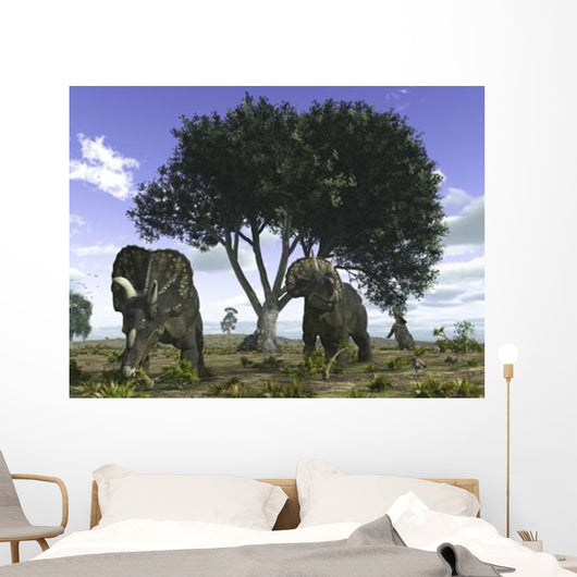 Nedoceratops Graze beneath Giant Wall Decal