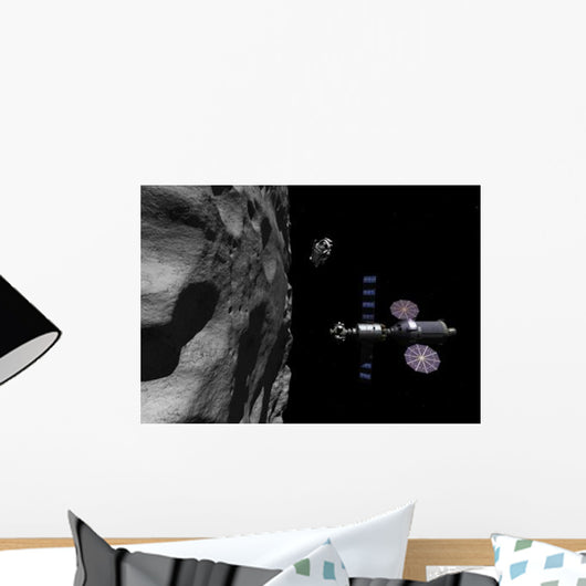 Manned Maneuvering Vehicle Descends Wall Decal
