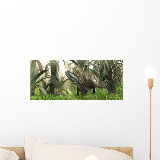 Archosaur Wanders amidst Cycads Wall Decal