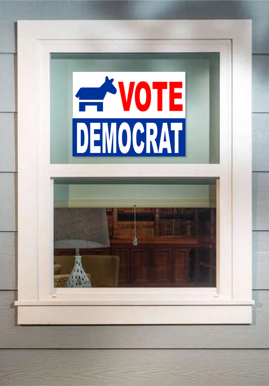 Vote Democrat Window Sticker