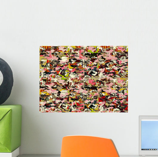 Pink Army Camo Wall Decal
