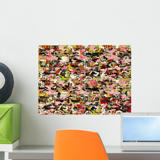 Pink Army Camo Wall Decal