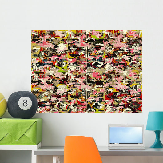 Pink Army Camo Wall Decal