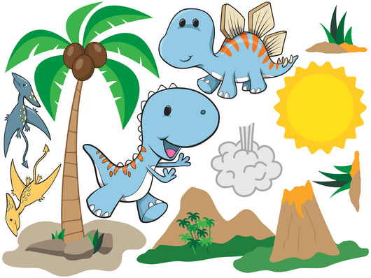 Baby Dinosaur Friends Wall Decal Sticker Set Wall Decal