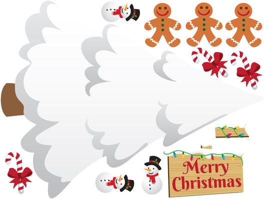Decorate Your Own Snowy Wall Decal Sticker Set Wall Decal