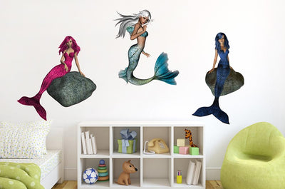 Beautiful Mermaids Wall Decal Sticker Set Wall Decal