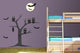 Spooky Owls and Bats Wall Decal Sticker Set Wall Decal