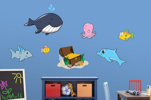 Sea Animal Friends Wall Decal Sticker Set Wall Decal