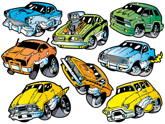 Monster Muscle Car Wall Decal Sticker Set Wall Decal