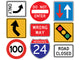 Assorted Street Signs Wall Decal Sticker Set Wall Decal