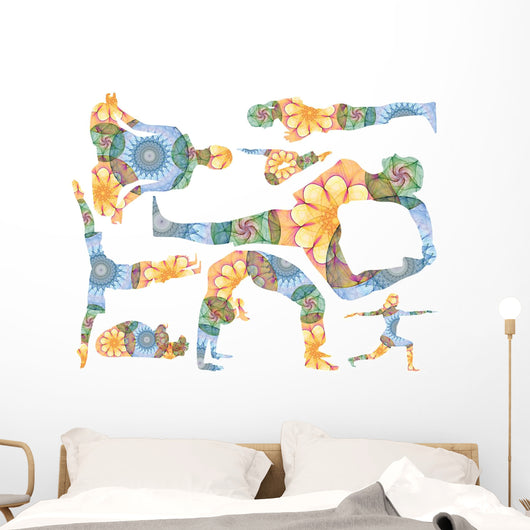 Aum Colorful Mandala Yoga Wall Decal Stickers Wall Decal