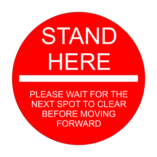 Social Distancing Floor Sticker | Stand Here Floor Sticker | 18