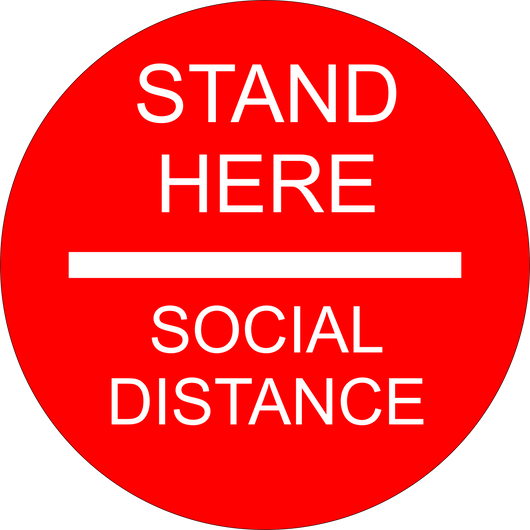 Social Distancing Floor Sticker | Stand Here to Social Distance | 14