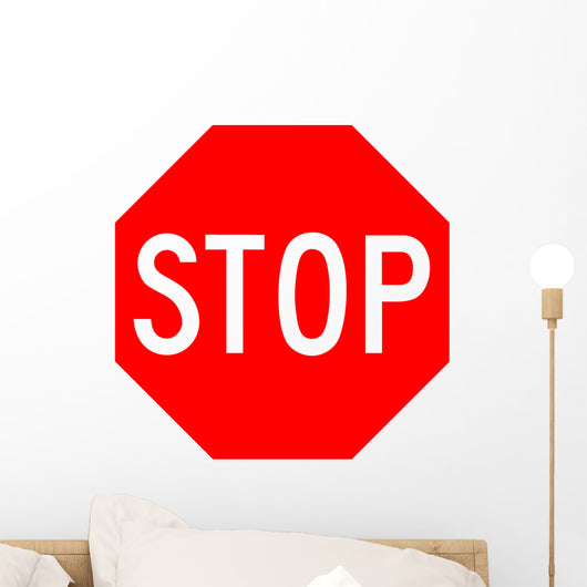 Red Stop Sign Wall Decal
