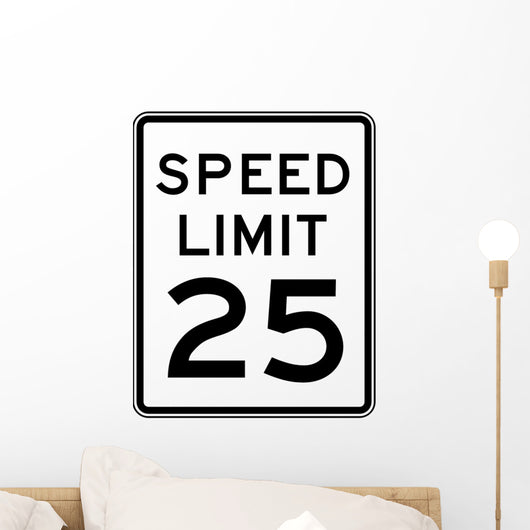 Speed Limit Sign 25 Wall Decal