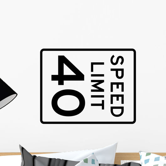 Speed Limit Sign 40mph Wall Decal